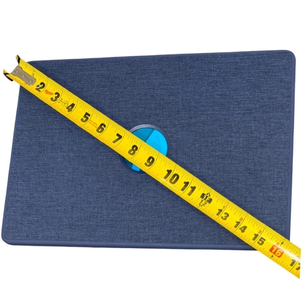 Shockproof Laptop Case Blue Textile Texture Snap On Cover with Kickstand 12in